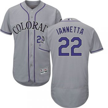 Colorado Rockies 22 Chris Iannetta Grey Flexbase Authentic Collection Stitched Baseball Jersey