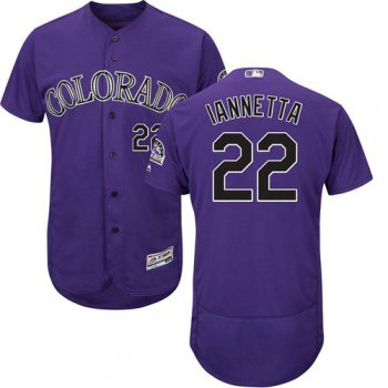 Colorado Rockies 22 Chris Iannetta Purple Flexbase Authentic Collection Stitched Baseball Jersey