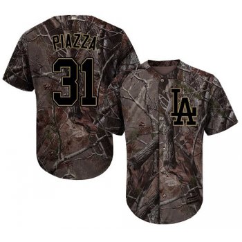 Los Angeles Dodgers #31 Mike Piazza Camo Realtree Collection Cool Base Stitched Baseball Jersey