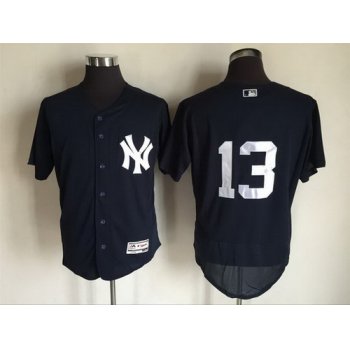 Men's New York Yankees #13 Alex Rodriguez Navy Blue 2016 Flexbase Majestic Baseball Jersey