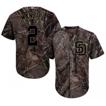 San Diego Padres #2 Johnny Manziel Camo Realtree Collection Cool Base Stitched MLB Jersey