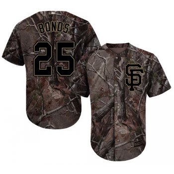 San Francisco Giants #25 Barry Bonds Camo Realtree Collection Cool Base Stitched MLB Jersey