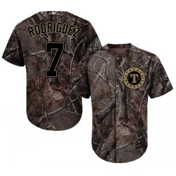 Texas Rangers #7 Ivan Rodriguez Camo Realtree Collection Cool Base Stitched Baseball Jersey