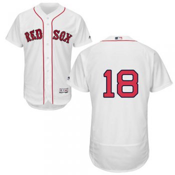 Boston Red Sox #18 Mitch Moreland White Flexbase Authentic Collection Stitched Baseball Jersey
