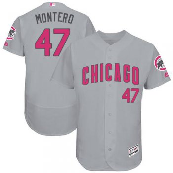 Chicago Cubs #47 Miguel Montero Grey Flexbase Authentic Collection Mother's Day Stitched MLB Jersey