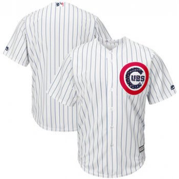 Chicago Cubs Majestic 2017 Stars & Stripes Cool Base Team White Jersey