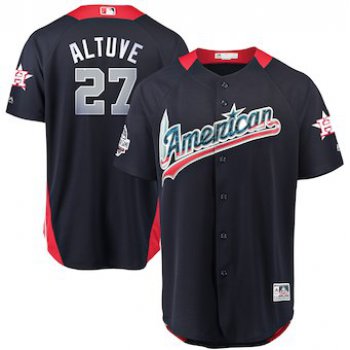 Men's American League #27 Jose Altuve Majestic Navy 2018 MLB All-Star Game Home Run Derby Player Jersey