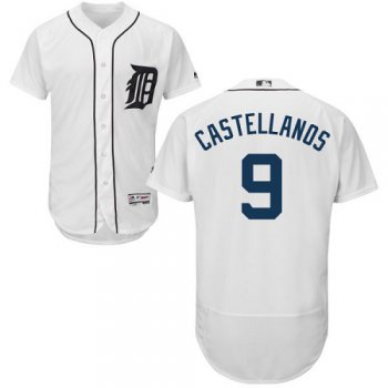 Men's Detroit Tigers #9 Nick Castellanos White Flexbase Authentic Collection Stitched MLB Jersey
