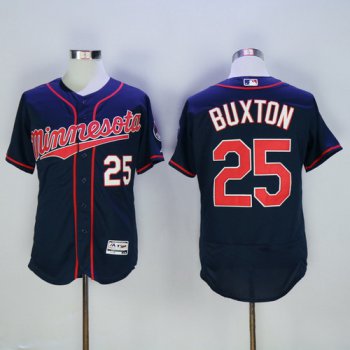 Men's Minnesota Twins #25 Byron Buxton Navy Blue 2016 Flexbase Majestic Baseball Jersey