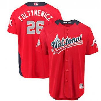 Men's National League #26 Mike Foltynewicz Majestic Red 2018 MLB All-Star Game Home Run Derby Player Jersey