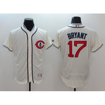 Men's Chicago Cubs #17 Kris Bryant Cream Flexbase Majestic 1929 Collection Jersey