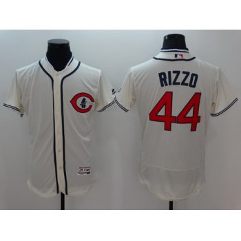 Men's Chicago Cubs #44 Anthony Rizzo Cream Flexbase Majestic 1929 Collection Jersey