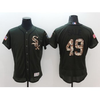 Men's Chicago White Sox #49 Chris Sale Green Salute to Service 2016 Flexbase Majestic Baseball Jersey