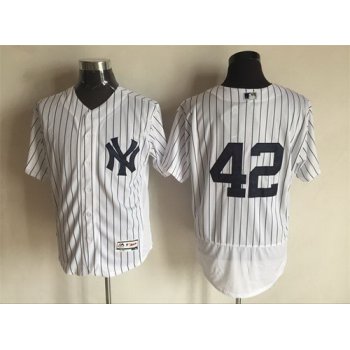 Men's New York Yankees #42 Mariano Rivera Retired White 2016 Flexbase Majestic Baseball Jersey