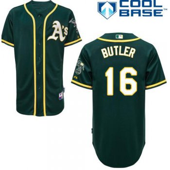 Men's Oakland Athletics #16 Billy Butler Green Cool Base Baseball Jersey
