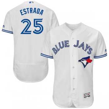 Men's Toronto Blue Jays #25 Marco Estrada White Home 2016 Flexbase Majestic Baseball Jersey