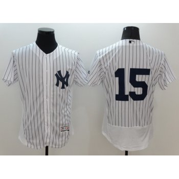 New York Yankees #15 Thurman Munson Retired White 2016 Flexbase Majestic Baseball Jersey