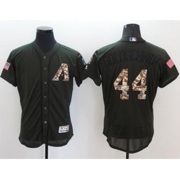 Men's Arizona Diamondbacks #44 Paul Goldschmidt Green Flexbase Authentic Collection Salute to Service Stitched MLB Jersey