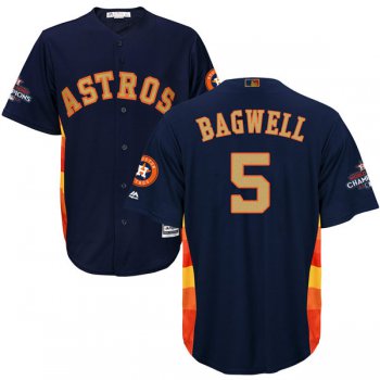 Men's Houston Astros #5 Jeff Bagwell Navy Blue 2018 Gold Program Cool Base Stitched MLB Jersey
