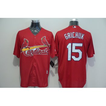 Men's St. Louis Cardinals #15 Randal Grichuk Retired Red 2015 MLB Cool Base Jersey