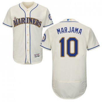 Seattle Mariners #10 Mike Marjama Cream Flexbase Authentic Collection Stitched Baseball Jersey