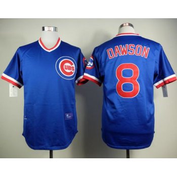 Chicago Cubs #8 Andre Dawson Blue Cooperstown Stitched MLB Jersey