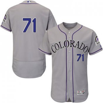 Colorado Rockies #71 Wade Davis Grey Flexbase Authentic Collection Stitched MLB Jersey