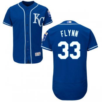 Men's Kansas City Royals #33 Brian Flynn Majestic Royal Blue Flexbase Authentic Collection Jersey