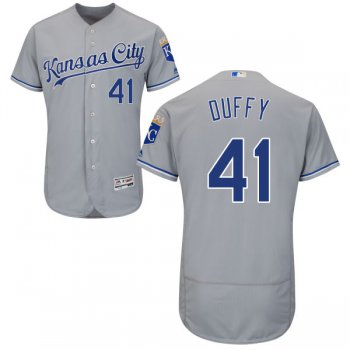 Men's Kansas City Royals #41 Danny Duffy Majestic Gray 2016 Flexbase Authentic Collection Jersey
