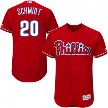 Philadelphia Phillies #20 Mike Schmidt Red Flexbase Authentic Collection Stitched MLB Jersey