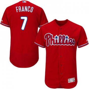 Philadelphia Phillies #7 Maikel Franco Red Flexbase Authentic Collection Stitched MLB Jersey