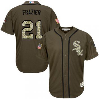 Chicago White sox #21 Todd Frazier Green Salute to Service Stitched MLB Jersey