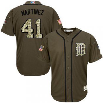 Detroit Tigers #41 Victor Martinez Green Salute to Service Stitched MLB Jersey