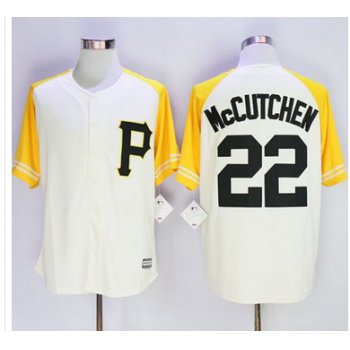 Pirates #22 Andrew McCutchen CreamGold Exclusive New Cool Base Stitched MLB Jersey
