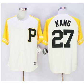 Pirates #27 Jung-ho Kang CreamGold Exclusive New Cool Base Stitched MLB Jersey