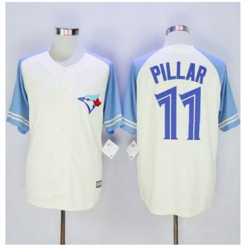 Blue Jays #11 Kevin Pillar CreamBlue Exclusive New Cool Base Stitched MLB Jersey