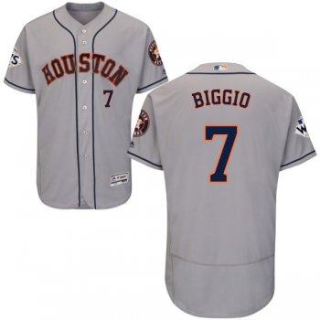 Men's Houston Astros #7 Craig Biggio Grey Flexbase Authentic Collection 2017 World Series Bound Stitched MLB Jersey