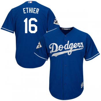 Men's Los Angeles Dodgers #16 Andre Ethier Blue New Cool Base 2017 World Series Bound Stitched MLB Jersey