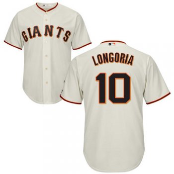 San Francisco Giants #10 Evan Longoria Cream New Cool Base Stitched MLB Jersey