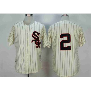 Men's Chicago White Sox #2 Nellie Fox Cream 1959 Throwback Jersey