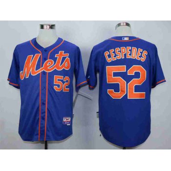 Men's New York Mets #52 Yoenis Cespedes Blue Cool Base Jersey