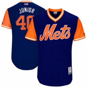 Men's New York Mets AJ Ramos Junior Majestic Royal 2017 Little League World Series Players Weekend Stitched Nickname Jersey