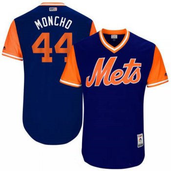 Men's New York Mets Rene Rivera Moncho Majestic Royal 2017 Little League World Series Players Weekend Stitched Nickname Jersey