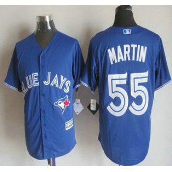 Men's Toronto Blue Jays #55 Russell Martin Alternate Blue 2015 MLB Cool Base Jersey