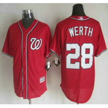 Men's Washington Nationals #28 Jayson Werth Alternate Red 2015 MLB Cool Base Jersey