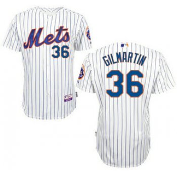 New York Mets #36 Sean Gilmartin Home Authentic Cool Base Jersey with 2015 World Series Participant Patch