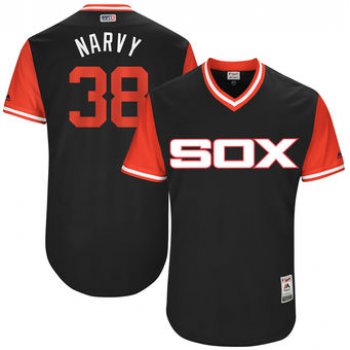 Men's Chicago White Sox Omar Narvaez Narvy Majestic Black 2017 Players Weekend Authentic Jersey