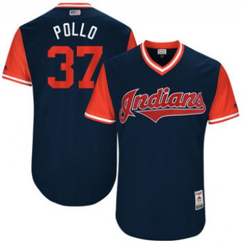 Men's Cleveland Indians Cody Allen Pollo Majestic Navy 2017 Players Weekend Authentic Jersey