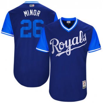 Men's Kansas City Royals Mike Minor Minor Majestic Royal 2017 Players Weekend Authentic Jersey