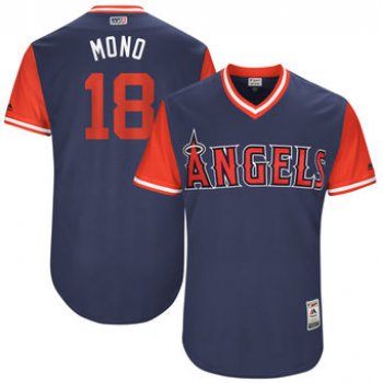 Men's Los Angeles Angels Luis Valbuena Mono Majestic Navy 2017 Players Weekend Authentic Jersey
